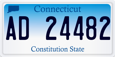 CT license plate AD24482