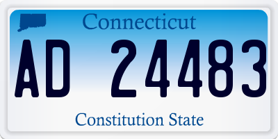 CT license plate AD24483