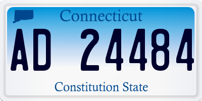 CT license plate AD24484