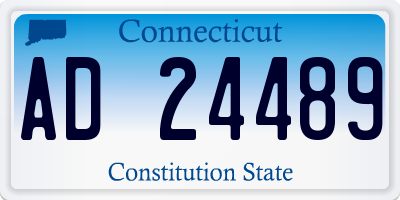 CT license plate AD24489