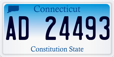 CT license plate AD24493