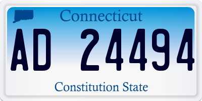 CT license plate AD24494