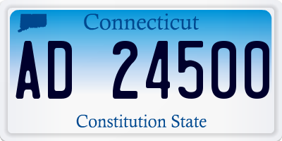 CT license plate AD24500