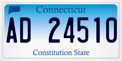 CT license plate AD24510
