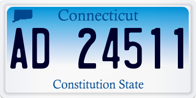 CT license plate AD24511