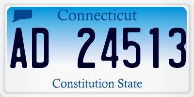 CT license plate AD24513