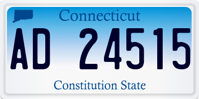 CT license plate AD24515