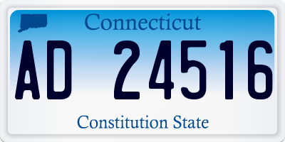 CT license plate AD24516