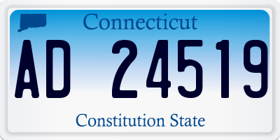 CT license plate AD24519