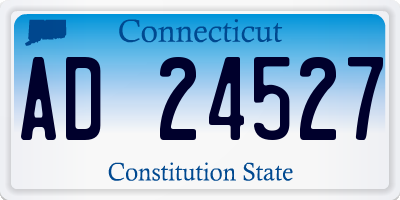 CT license plate AD24527