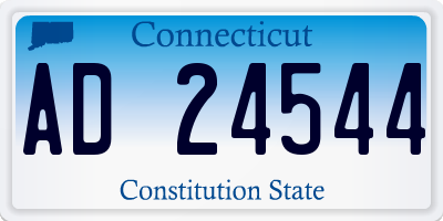 CT license plate AD24544