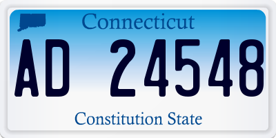CT license plate AD24548