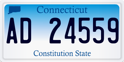 CT license plate AD24559
