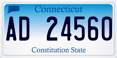 CT license plate AD24560