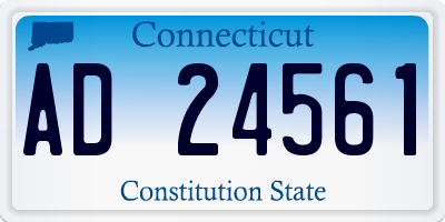 CT license plate AD24561