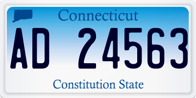 CT license plate AD24563