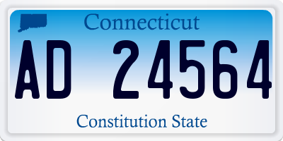 CT license plate AD24564