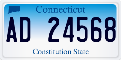 CT license plate AD24568