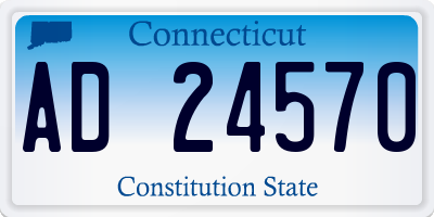 CT license plate AD24570