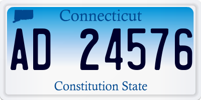 CT license plate AD24576