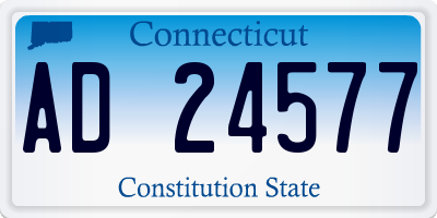 CT license plate AD24577