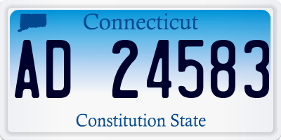 CT license plate AD24583
