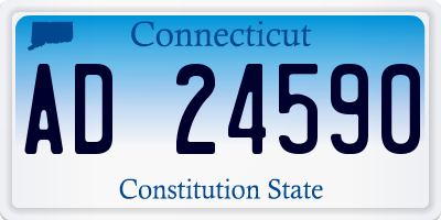 CT license plate AD24590
