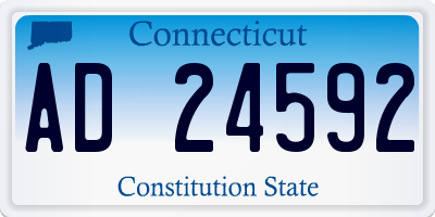 CT license plate AD24592