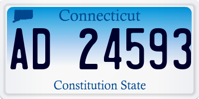 CT license plate AD24593
