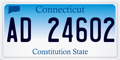 CT license plate AD24602