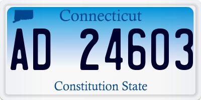 CT license plate AD24603