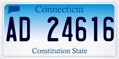 CT license plate AD24616