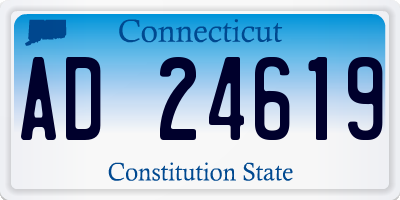 CT license plate AD24619