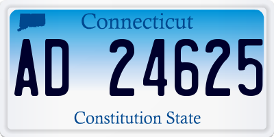 CT license plate AD24625