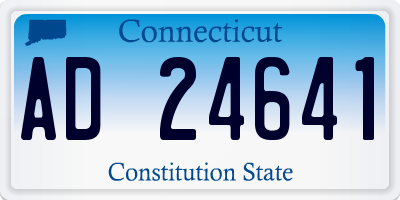 CT license plate AD24641
