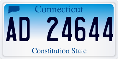 CT license plate AD24644