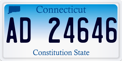 CT license plate AD24646