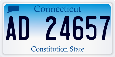 CT license plate AD24657
