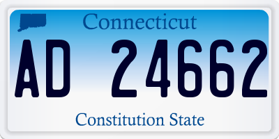 CT license plate AD24662