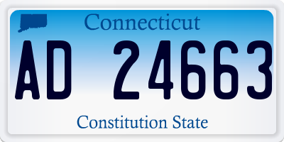 CT license plate AD24663