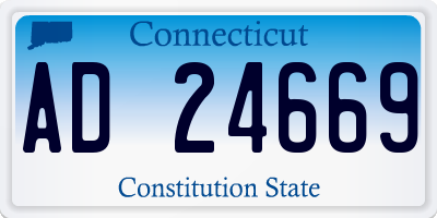 CT license plate AD24669