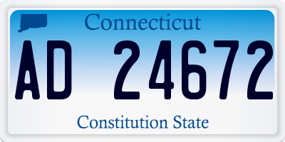 CT license plate AD24672