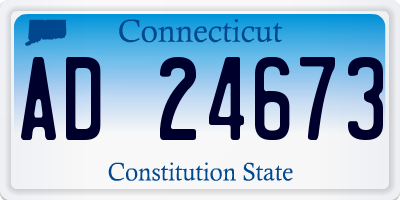 CT license plate AD24673