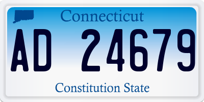CT license plate AD24679