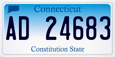 CT license plate AD24683