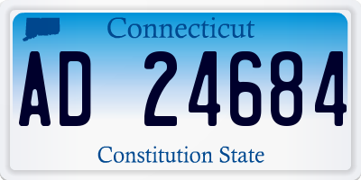 CT license plate AD24684