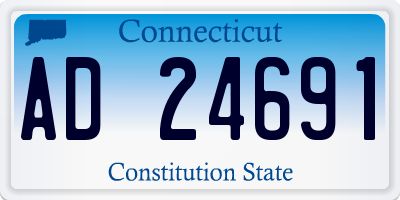 CT license plate AD24691