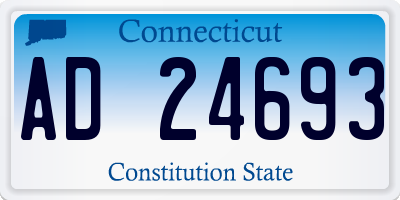 CT license plate AD24693