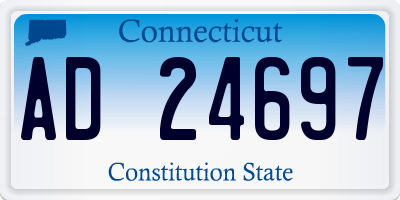 CT license plate AD24697
