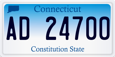 CT license plate AD24700